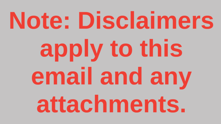 email disclaimer