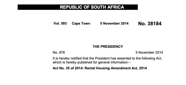 rental housing amendment act