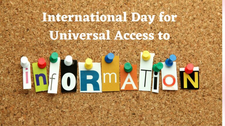 The International Day for Universal Access to Information