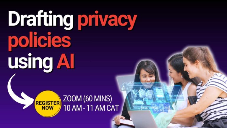 Drafting privacy policies using AI